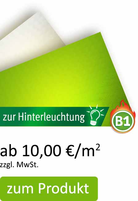 Backlit PVC ab 10,00 €/m²
