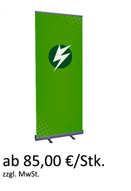 Rollup einseitig Frontlit ab 64,50 €/Stk.